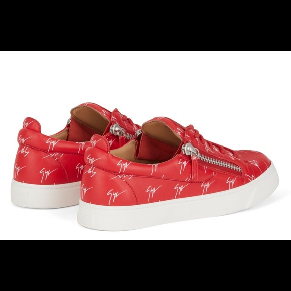 giuseppe zanotti BNIB red logo lowtops - Picture 9 of 12